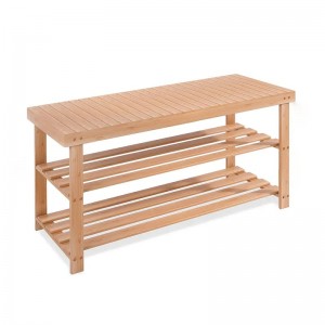 Tầng thứ 3 vào cửa lưu trữ lưu trữ Bamboo Rack Băng ghế dự bị