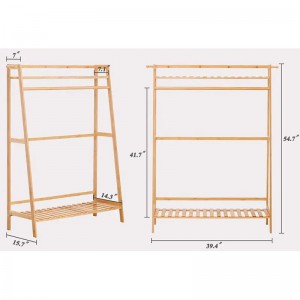 Giá đỡnặngnề để treo quần áo tre áo khoác sànnhà tủ quần áo tre